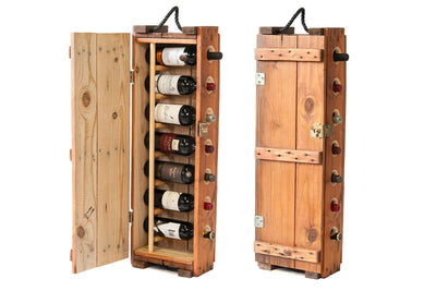Wine Rack - Sienna - Wooden Wine Rack | Vintage Decor | Eco design | Art Furniture - Boites de la paix - 1
