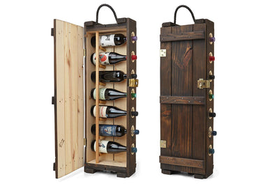 Wine Rack - Antique - Wooden Wine Rack | Wine Cellar | Wine Cabinet | Made in Montreal Canada - Boites de la paix - 1