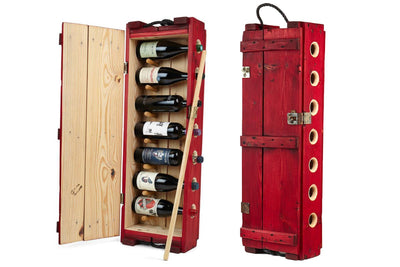 Wine Rack - Red - Red Wine Rack | Red Winerack | Wooden Wine Shelf | Wine Storage - Boites de la paix - 1