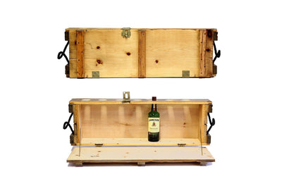 Mini Bar - Natural - Liquor Cabinet | Wooden Home Bar | Murphy Bar | Made in Montreal - Boites de la paix - 1