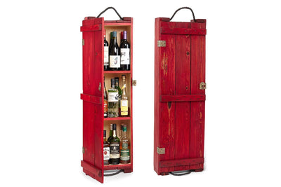 Whiskey Cabinet - Red **SOLD OUT FOR GOOD! Tout vendu! ** - Scotch Cabinet | Home Bar | Whisky Bar | Red Liquor Cabinet - Boites de la paix - 1